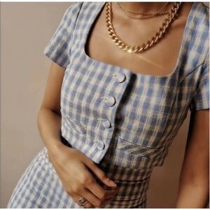 Zara Gingham Crop Top